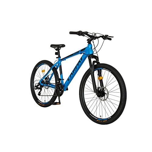 Mountain Bike : GYP Mountain Bike per Adulti Ruote da 26 Pollici da Uomo / Donna da 16 Pollici Telaio in Alluminio deragliatore a 7 velocità Sistema di Freno a Disco Due Colori (Grigio, Blu) (Color : Blu)