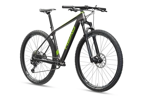 Mountain Bike : HEAD Trenton 1.0, Mountain Bike Unisex Adulto, Grigio Metallizzato / Verde, 53