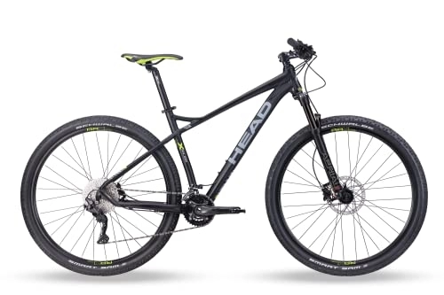 Mountain Bike : Head X-Rubi II, Mountain Bike Unisex Adulto, Nero Opaco / Verde, 48 Centimetri