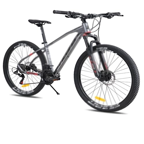 Mountain Bike : HESND zxc Biciclette per adulti Mountain Bike M315 in lega di alluminio a velocità variabile auto freno a disco idraulico 24 velocità 27, 5x17" Fuoristrada (colore: argento nero, taglia: 24_27.5X17)