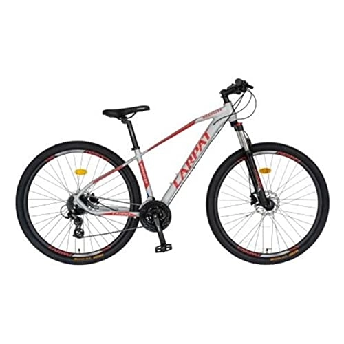 Mountain Bike : HGXC Mountain Bike per Adulti con Telaio in Alluminio con Sospensione Lock-out Ruote da 29 Pollici Facili da installare e Resistenti per Uomini e Donne Giovani (Color : Argento)