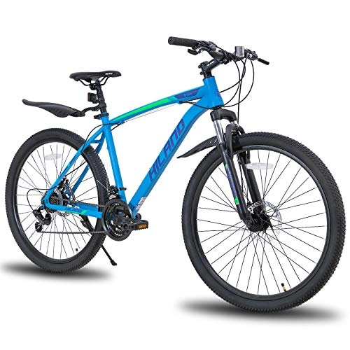 Mountain Bike : Hiland Mountain Bike da 26 Pollici con Telaio in Acciaio con Forcella Ammortizzata, Deragliatore Posteriore SHIMANO, Urban Commuter City, Colore Blu…