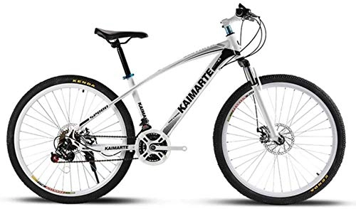 Mountain Bike : HongLianRiven Bicicletta BMX, Mountain Bike, Bicicletta della Strada, Hard Tail Bike, 24 Pollici 21 / 24 / 27 velocit Studente Variable Speed Bike 7-20 (Color : White, Size : 27 Speed)