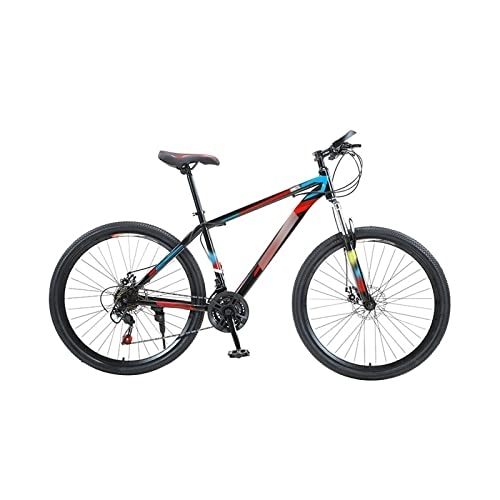 Mountain Bike : IEASEzxc Bicycle 21-speed Adult Student Riding Light Scooter Shock-absorbing Double Disc Brake Mountain Bike (Color : Rouge)