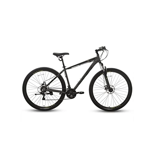 Mountain Bike : IEASEzxc Bicycle Mountain bike men's women's adult student bicycle aluminum double disc brake road 21 speed belt suspension front fork (Color : A29143 BLACK)