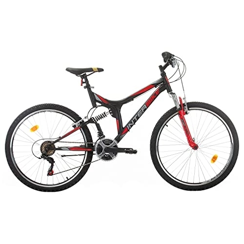 Mountain Bike : Interbike Element 26" Bicicletta Doppia Sospensione Disc Brake Rosso Colore