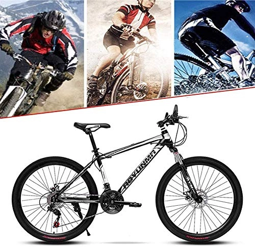 Mountain Bike : KEMANDUO Freno Nero da 26 Pollici velocità di Assorbimento Urti Mountain Bike MTB Disco Completamente sospeso 21 / 24 / 27 - Full Ruote a Raggi in Acciaio, Acciaio al Carbonio MTB, 21 Speed