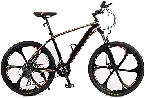 Mountain Bike : KEMANDUO Mountain Bike per Uomini e Donne, 6 Razze / Alluminio Telaio / con Freno a Disco / 170 * 85cm, Rosso, 26 Pollici, Arancia