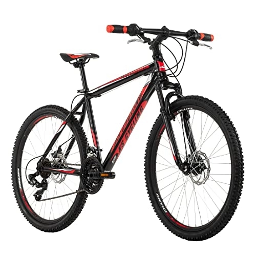 Mountain Bike : KS Cycling, Mountain bike Hardtail 26'' Sharp nero rosso RH 46 cm Unisex-Adulti, 26 Zoll