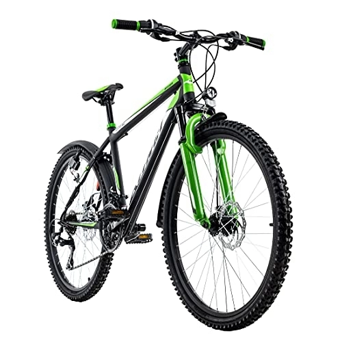 Mountain Bike : KS Cycling, MTB Hardtail ATB 26'' Xtinct nero / verde RH 50 cm Unisex-Adulti, 26 Zoll