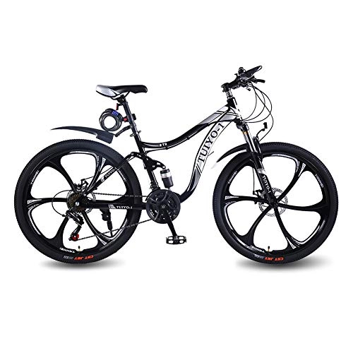Mountain Bike : KVIONE T9 Mountain Bike MTB da Donna e da Uomo 26 Pollici Ruote 21 velocità Freno a Disco