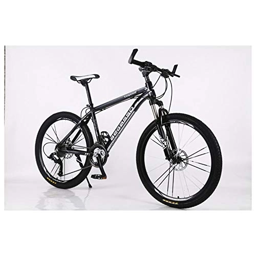 Mountain Bike : KXDLR Moutain Bike della Bicicletta 27 / 30 Costi MTB 26 Pollici Ruote Forcella della Bici con Freni A Doppio Oil, Nero, 27 Speed