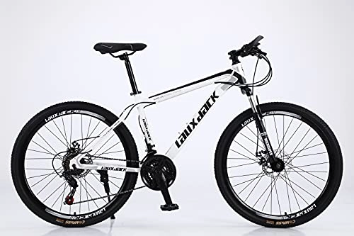 Mountain Bike : Lauxjack - Mountain bike 26" 21 velocità, colore: Bianco / Nero