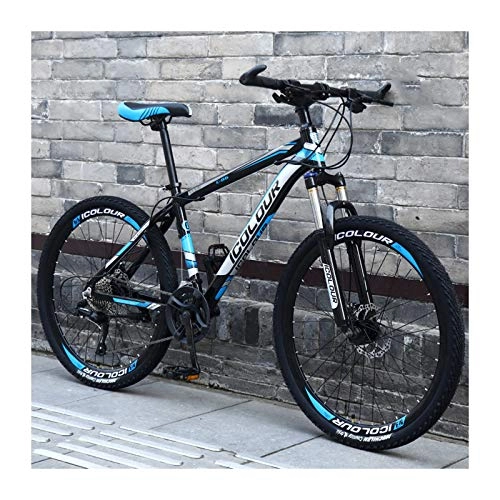 Mountain Bike : LHQ-HQ Ruota A Raggi Leggera in Alluminio da 24 Pollici per Mountain Bike 24 velocità, per Donne, Adolescenti, Adulti, Black And Blue