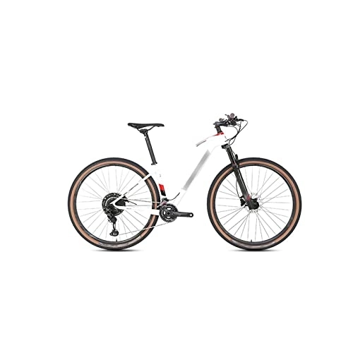 Mountain Bike : LIANAI Zxc Bikes 24 Velocità MTB Fibra di Carbonio Mountain Bike con 2 * 12 Shifting 27.5 / 29 Inch Off Road Bike (colore: bianco, taglia: X-Large)