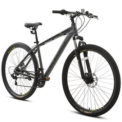 Mountain Bike : LIANAI zxc Bikes - Mountain bike in lega di alluminio, per donna, uomo, adulto, Freni a disco anteriori e posteriori multicolori, forcella antiurto (colore: grigio)
