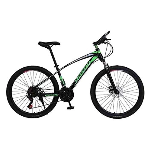 Mountain Bike : LILIS Mountain Bike Biciclette Mountain Bike for Adulti MTB Luce Strada Biciclette for Uomini e Donne 26in Ruote Regolabile 21 velocità Doppio Freno a Disco (Color : Green, Size : 21 Speed)