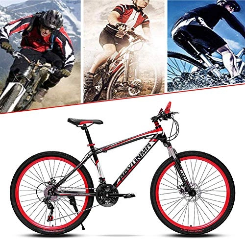 Mountain Bike : LJJ Mountain Bike 26 Pollici, Bici da Ciclismo per Adulti per Esterni, con Smorzamento Forcella Ammortizzata, Bicicletta Leggera, Bici Sportiva, più Colori