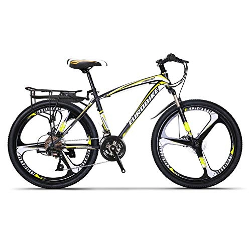 Mountain Bike : LOISK Mountain Bike per Adulti da 27.5 Pollici 21velocità con Una Ruota a velocità variabile per Tutti i Terreni Ammortizzatore per Bicicletta da Uomo e da Donna, Black Yellow k Knife