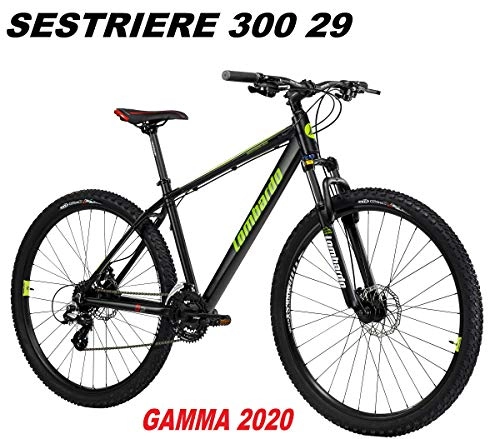 Mountain Bike : LOMBARDO BICI SESTRIERE 300 Ruota 29 Shimano Altus 21V Gamma 2020 (Black Lime Matt, 46 CM)