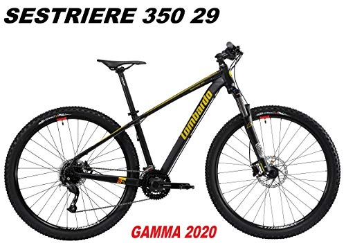 Mountain Bike : LOMBARDO BICI SESTRIERE 350 Ruota 29 Shimano Altus 24V SUNTOUR XCM HLO Gamma 2020 (Black Gold Matt, 39 CM)