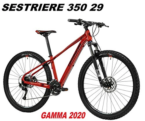 Mountain Bike : LOMBARDO BICI SESTRIERE 350 Ruota 29 Shimano Altus 24V SUNTOUR XCM HLO Gamma 2020 (Red Black Glossy, 42 CM)
