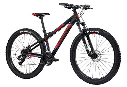 Mountain Bike : Lombardo Mountain Bike 27.5" Mozia 27.5 Sky Black / Red-Skyblue Matt Mis.35