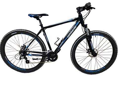 Mountain Bike : Lombardo Mountain Bike 27, 5" Sestriere 300 21V Black / Blue Matt Mis. 39