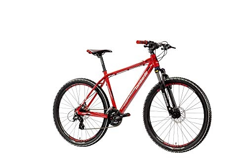 Mountain Bike : Lombardo Mountain Bike 27, 5" Sestriere 300 21V Red / White Glossy Mis. 39