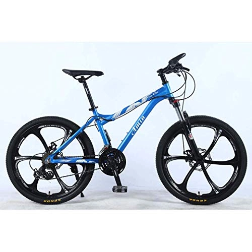 Mountain Bike : Mnjin Mountain bike da 24 pollici a 24 velocità per adulto, telaio completo in lega di alluminio leggero, sospensione anteriore ruota Studente fuoristrada femmina Cambio bici per adulti, freno a disco