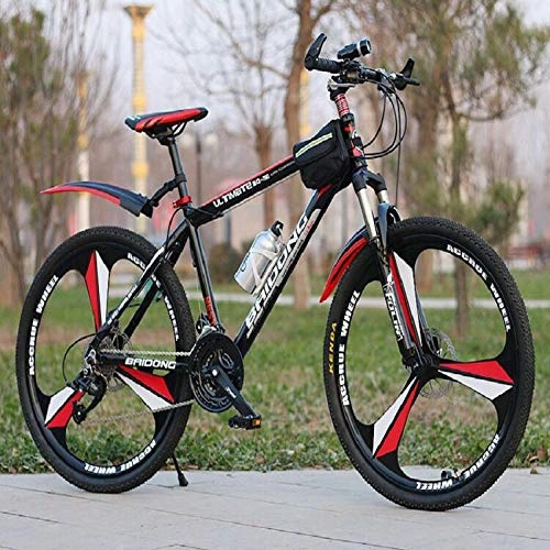 Mountain Bike : MOBDY Mountain Bike 26 Bicicletta in Alluminio con Freno a Doppio Disco da 30 velocità per Uomo / Donna-Red_26 * 17 (165-175 cm)