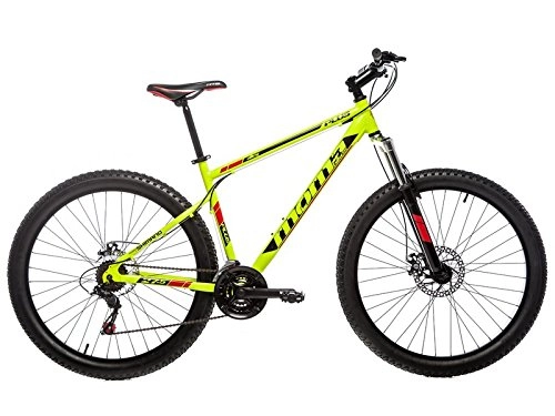 Mountain Bike : Moma Bikes Bicicletta Mountain Bike Plus, Tipo: 27, 5” BTT, Cambio Shimano a 21 velocità. Alluminio, Freni a Disco e Sospensione, L-XL, 1.80 – 2.00 m.