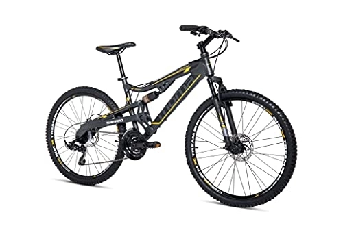 Mountain Bike : Moma bikes MTB 26" Equinox 5.0 M-L, BIEQX5_26G18 Unisex-Adult, Grigio / Giallo, Standard