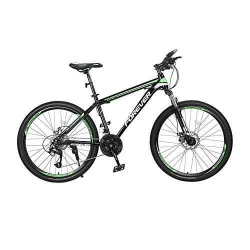 Mountain Bike : Mountain Bike 27 degli Uomini di velocità, -Alto tenore di Carbonio in Acciaio Bike, Montagna Bicicletta con Sospensione Anteriore Sedile Regolabile (Color : Green, Size : 27.5inch)