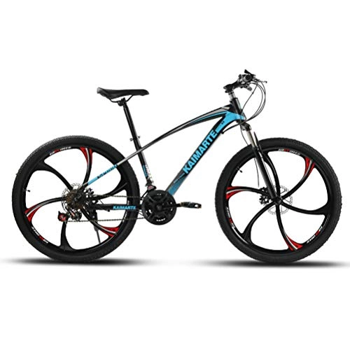 Mountain Bike : Mountain Bike a Doppia Sospensione Completa con Freni a Disco, Telaio Motion Mechanics in Acciaio al Carbonio, Blue