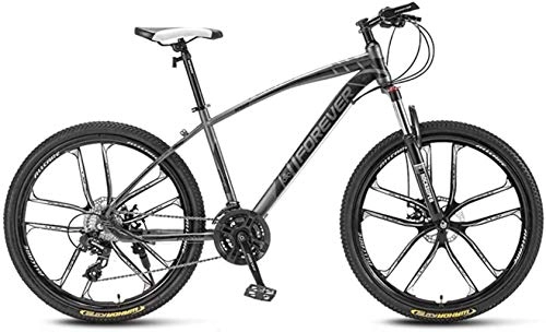 Mountain Bike : Mountain bike Bici bicicletta for adulti, 27.5 pollici a 10 razze ruote di bicicletta, alto tenore di carbonio telaio in acciaio, assorbimento di scossa Forcella anteriore, meccanica doppia freni a di
