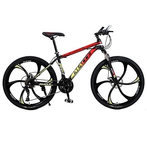 Mountain Bike : Mountain Bike Bicicletta a velocità variabile Bicolore Freno a Doppia V in Acciaio ad Alto tenore di Carbonio (24 / 26 Pollici 21 / 24 / 27 velocità 135, 0 cm * 19, 0 cm * 72, 0 cm)