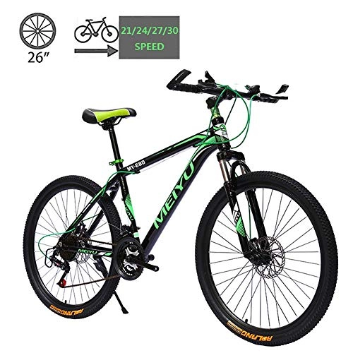 Mountain Bike : Mountain Bike Cambio Biciclette, Double Disc Lega di Alluminio Freni Dirt Bike Mountain Bike, 26 Pollici 21 / 24 / 27 / 30 velocità for Esterni Studente di Scuola AQUILA1125 ( Color : C , Size : 27 Speed )