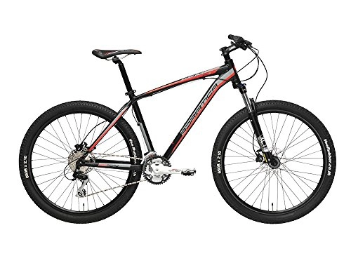 Mountain Bike : Mountain Bike Cicli Adriatica Wing RX 27.5 con telaio in alluminio, freni a disco idraulici, forcella anteriore ammortizzata, ruote da 27, 5", cambio Shimano a 27 velocità (Nero / Rosso, 51)