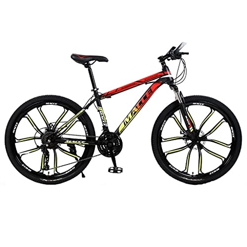 Mountain Bike : Mountain Bike Colorata a Due Colori con Freno a Doppia V in Acciaio ad Alto tenore di Carbonio (24 / 26 Pollici 21 / 24 / 27 velocità)