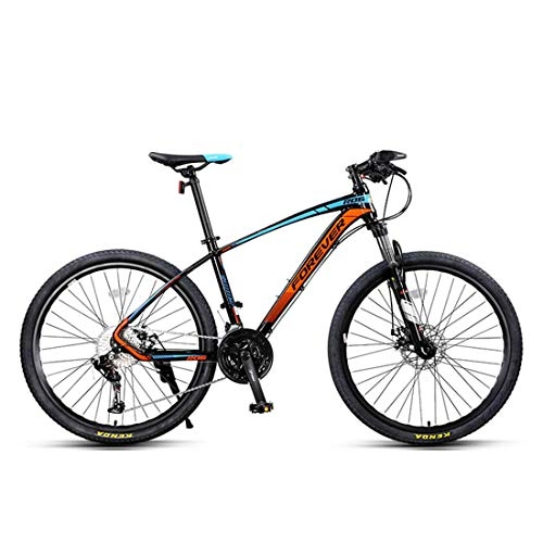 Mountain Bike : Mountain Bike con Telaio in Alluminio, 33 velocità, 66 cm, Blue, L