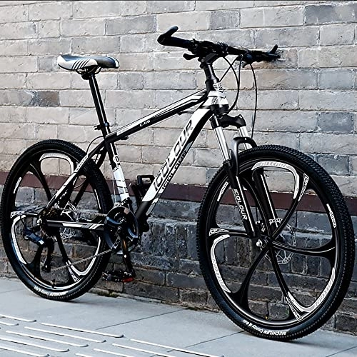 Mountain Bike : Mountain bike da 24 / 26 pollici, bici hardtail in acciaio ad alto tenore di carbonio, bicicletta con sedile regolabile con sospensione anteriore, bici