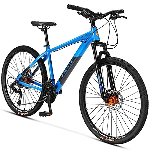 Mountain Bike : Mountain bike da 26 pollici, bicicletta da montagna a 27 velocità con telaio in lega di alluminio e freno a doppio disco, sospensione anteriore, bicic