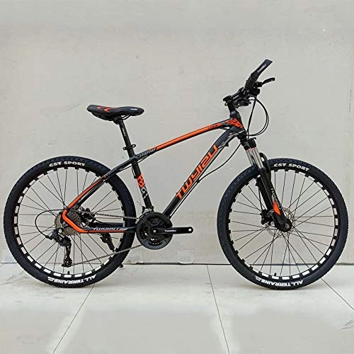 Mountain Bike : Mountain Bike da 27"a 27 velocità per Adulto, Telaio in Alluminio Leggero, Forcella Ammortizzata, Freno a Disco Olio, Bici da Corsa Urbana MTB per Uomo e Donna, Orange