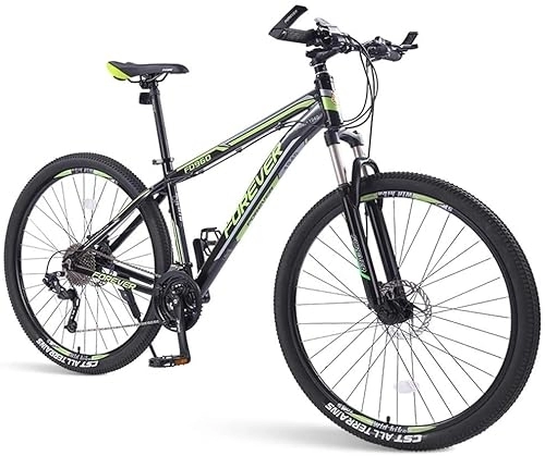 Mountain Bike : Mountain Bike da Uomo, Mountain Bike Hardtail a 33 velocità, Telaio in Alluminio con Freno a Doppio Disco, con Sospensione Anteriore, Verde, 29 Pollici