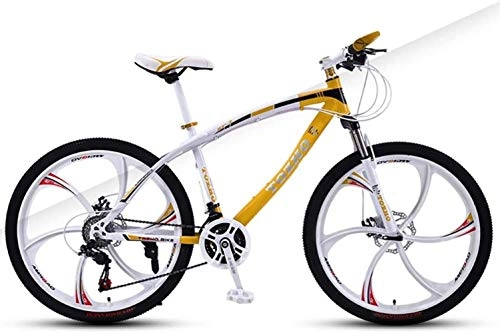 Mountain Bike : Mountain bike Della bicicletta Bambini 24 pollici integrato variabili del doppio freno a disco della rotella di assorbimento di scossa 21 Velocit Student Velocit Mountain Bike ( Color : Yellow )