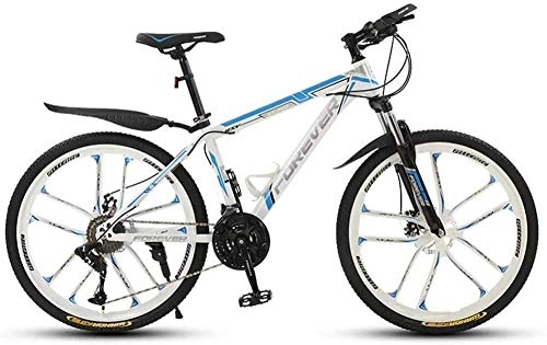 Mountain Bike : Mountain bike for L'adulto, 27-velocit Professionale Anteriore E Posteriore Cambio-Leggero Acciaio al Carbonio Frame-Freni A Disco-26-Inch Bike-Adatto for Strade E Montagne ZHAOSHUNLI