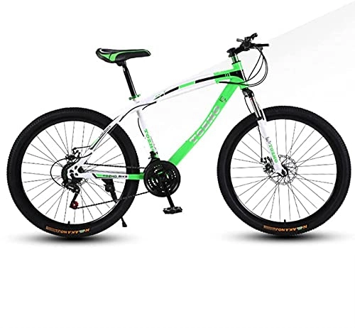 Mountain Bike : Mountain bike per adulti, bici da strada per uomo / donna, 21-30 velocità opzionale, telaio in acciaio ad alto tenore di carbonio, forcella completamente ammortizzata, freno a disco, 24 / 26 pollici