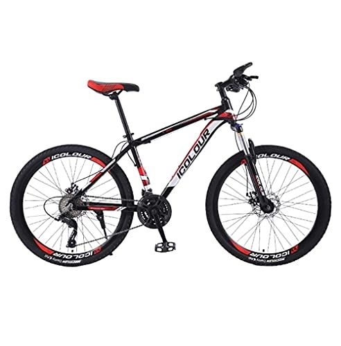 Mountain Bike : Mountain bike per adulti con deragliatore a ruota Bicicletta con telaio in alluminio leggero e robusto con freni a doppio disco a 21 velocità a 3 razze Forcella ammortizzata(Size:26in)