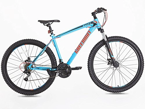 Mountain Bike : Mountain bike, telaio in acciaio, forcella, sospensione anteriore, blu, misura 69, 8 cm, Greenway, MTB211, Blue, 27.5